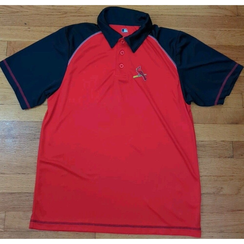 St. Louis Cardinals MLB Genuine Merchandise Polo Shirt Colorblock Men’s Size M
